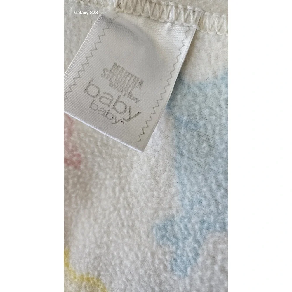Martha‎ Stewart Everyday Fleece Baby Blanket Animals Multicolored Retro 46